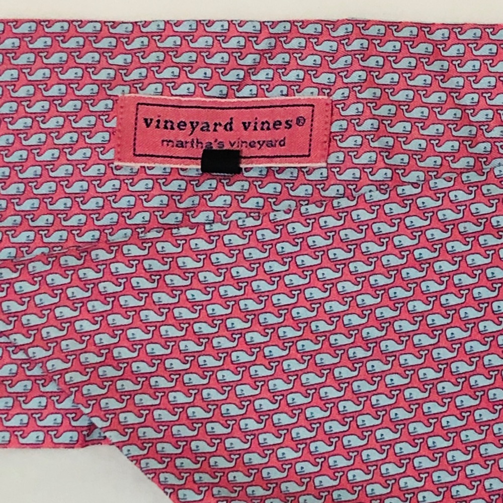 Vineyard Vines pink whale print scarf belt